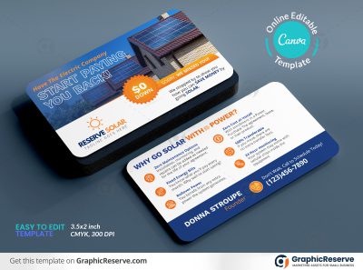 48978 Solar Service Marketing Business Card