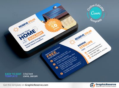 49035 Solar Service Marketing Business Card