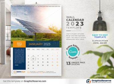 49230 Solar Business Wall Calendar 2023