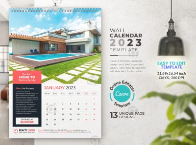 49408 Real Estate Business Wall Calendar 2023