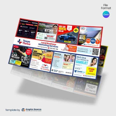 12x6.5 inxch shared cost coop EDDM postcard design Canva template