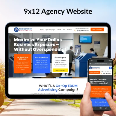 9X12 Website Design Template