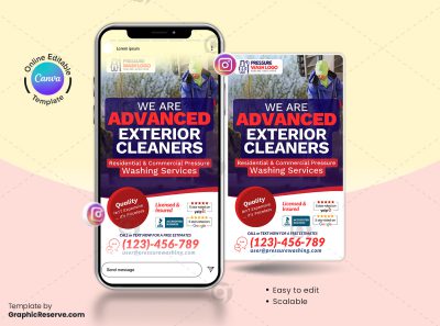 Advance Cleaning Service Canva Instagram Story Banner