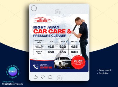 Car Care Pricing Social Media Banner 2v