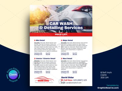 Car Wash Detailing Flyer