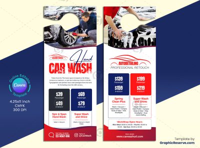 Car Wash Door Hanger Design