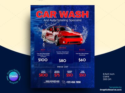 Car Wash Pricing Flyer