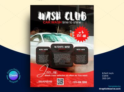 Car Wash Promotional Flyer 3v