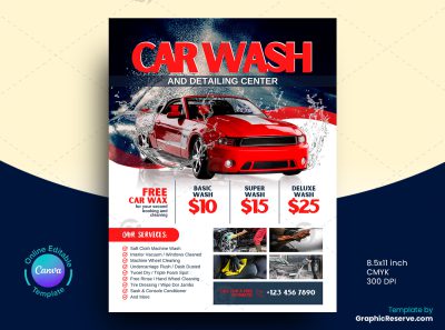 Car Wash Service Flyer 3v