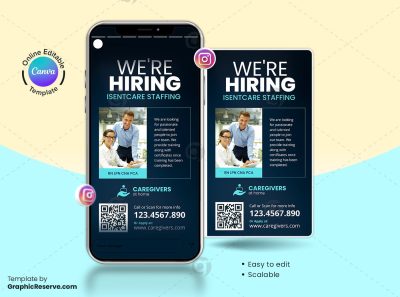 Caregivers Hiring Canva Instagram Story Banner