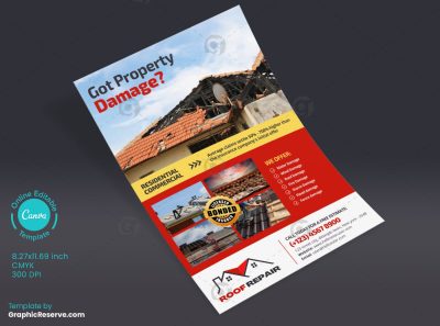 Damage Property Repairing Flyer