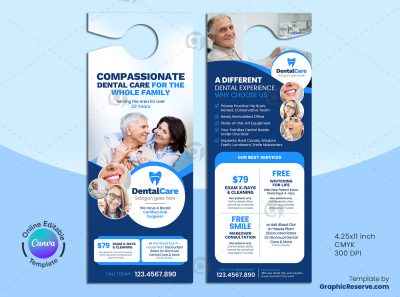 Dental Promotional Service Canva Door Hanger