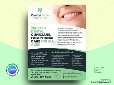 Dentistry Flyer Canva Template