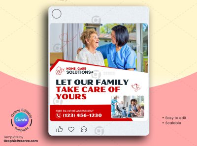 Family Caring Social Media Banner Canva Template