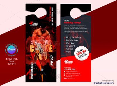 Fitness Gym Door Hanger 1