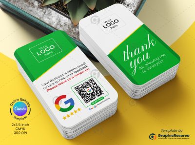 Google Review Thank You Card Canva Template