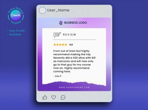 Google review canva template