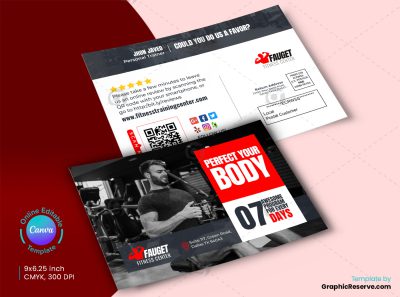 Gym EDDM Review Postcard