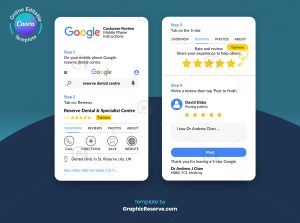 How to leave Google review card canva template
