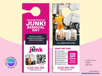 Junk Removal Door Hanger 4v 1
