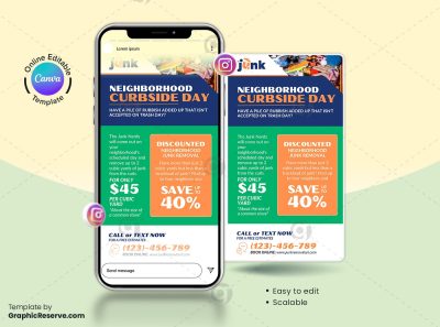 Junk Removal Services Instagram Story Canva Template