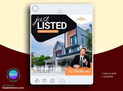 Just Listed Real Estate Web Banner