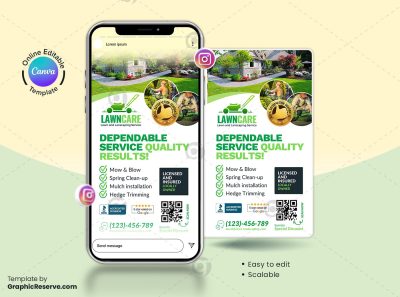 Landscaping Canva Instagram Story Banner Design