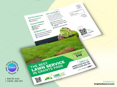 Lawn Care Canva EDDM Mailer Design F
