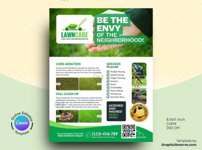 Lawn Service Flyer Canva Template