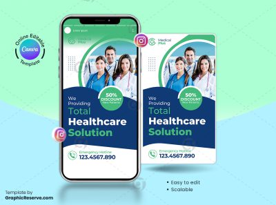 Medical Healthcare Instagram Story Canva Design