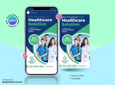 Medical Healthcare Instagram Story Canva Template