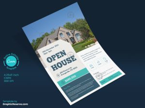 Open House Flyer Canva Design Template