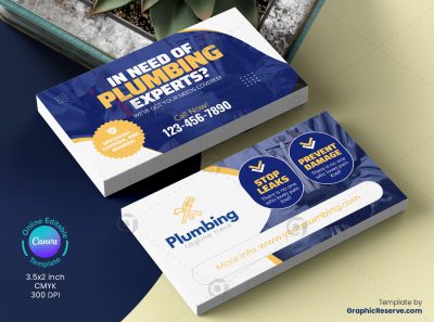 Plumbing Business Card 15v