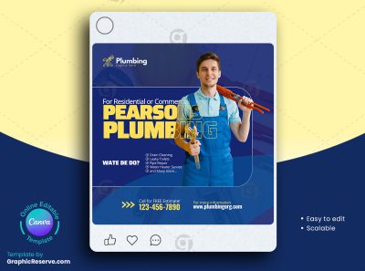 Plumbing Service Instagram Post Banner