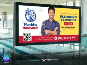 Plumbing-Services-Ads-Billboard-Canva-Template