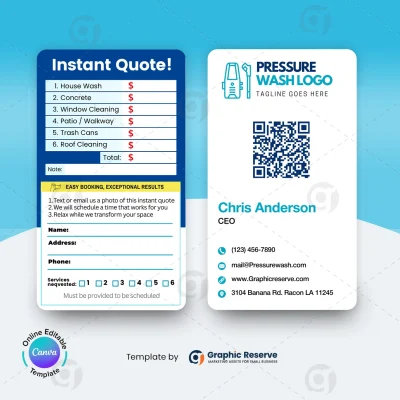 Pressure-Washing-Instant-Quote-Business-Card