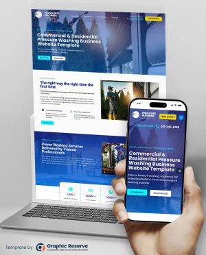 Pressure washing website Design Template