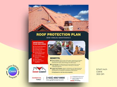 Roof Protection Flyer Canva Template