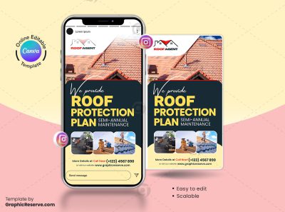 Roof Protection Instagram Story Banner Canva Template