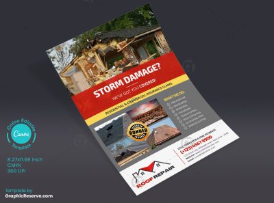 Roof Repairing Flyer Design