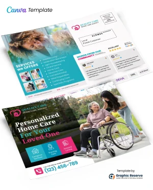 Senior-Home-Care-Direct-Mail-Marketing-EDDM-Postcard-Design-Canva-Template