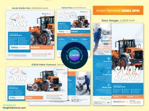 Snow Removal Marketing Material Bundle Design v1