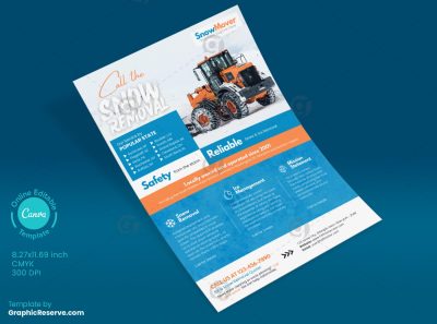 Snow Removal Service Flyer Design