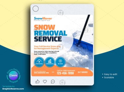 Snow Removal Service Social Media Post