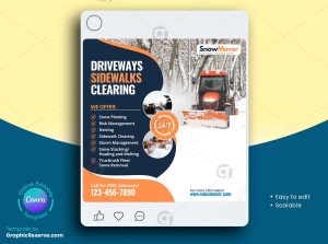 Snow Removing Service Social Media Post