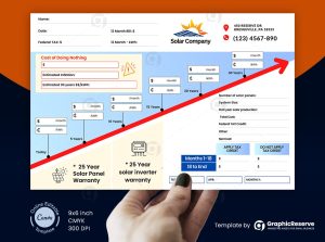 Solar Costing Price Quote FlyerDirect Mail Postcard