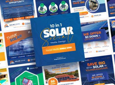 Solar Social Media Post Template Bundle v2