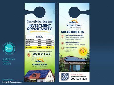 Solar door hanger design template
