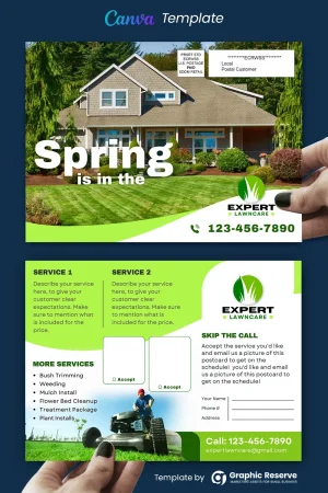 Spring-Is-In-The-Air-Landscaping-Lawn-Care-EDDM-Postcard-Canva-Template