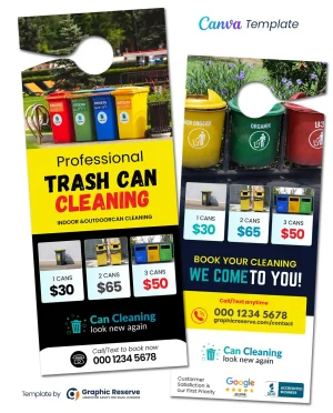Trash Cleaning Door Hanger Canva